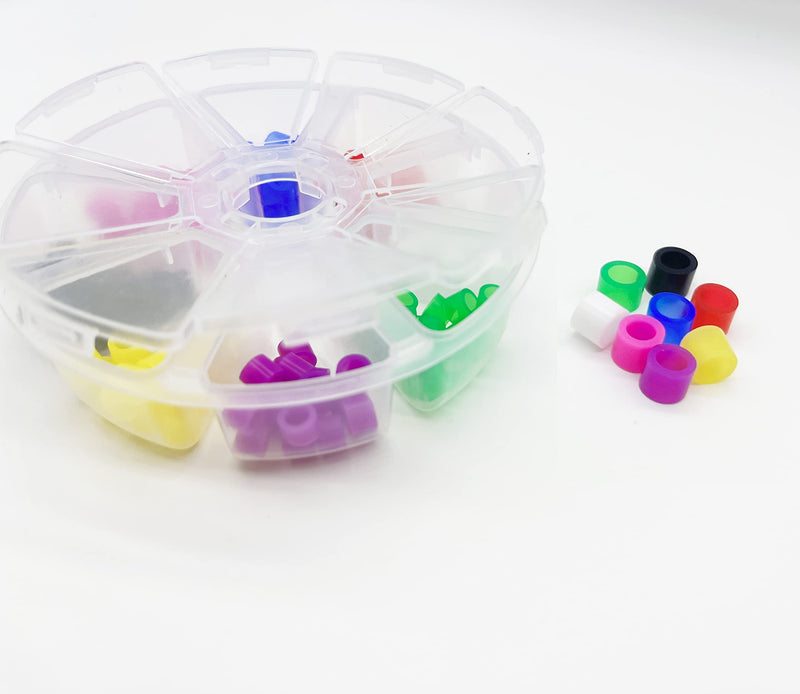 [Australia - AusPower] - 160PCS Dental Code Rings Silicone Instrument Code Circle Autoclavable Orthodontic Color Code Rings (Multicolor) Multicolor 
