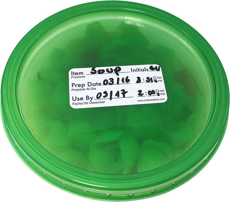 Removable Food Storage Shelf Life Labels for Food Rotation Use by Preparation Stickers Prep Date 1 x 2 Inch 500 Adhesive Stickers