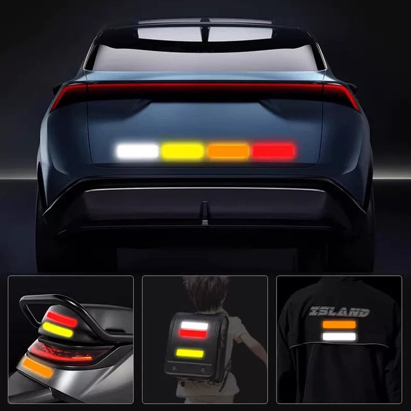 30 Pcs Reflective Stickers, Waterproof Reflective Tape Safety Reflective Tape, Warning Stickers for Vehicle/Bicycle/Motorcycle/Outdoor Enthusiasts