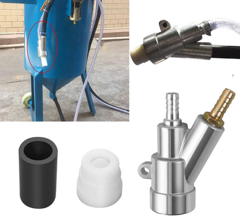 Sand Blasting Gun, Air Sandblasting Gun Tool with a 8mm Boron Carbide Sandblasting Nozzle, Sandblasting Nozzles for Grinding Machine Cabinet Parts