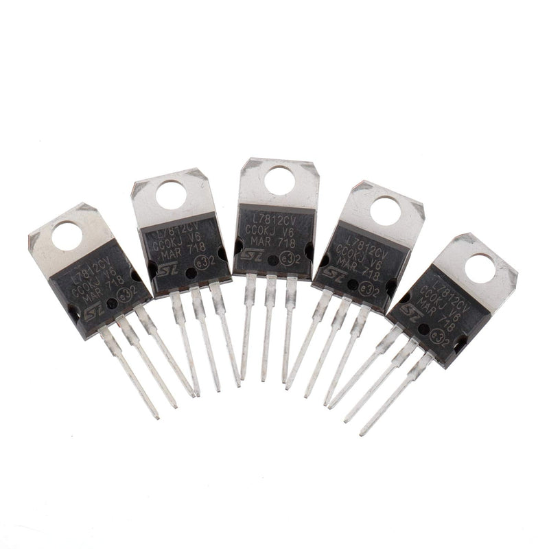 [Australia - AusPower] - BOJACK IC 7812 Voltage Regulator Output 12 V 1.5 A Integrated Circuits L7812 Linear Positive Voltage Regulators TO-220(Pack of 20 pcs) 