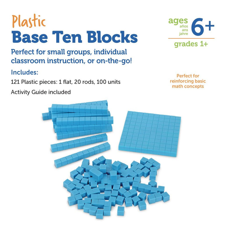 [Australia - AusPower] - Learning Resources Base Ten Blocks Smart Pack, Early Childhood Math Skills, Ages 5+ Set Base Ten Smart Pack 