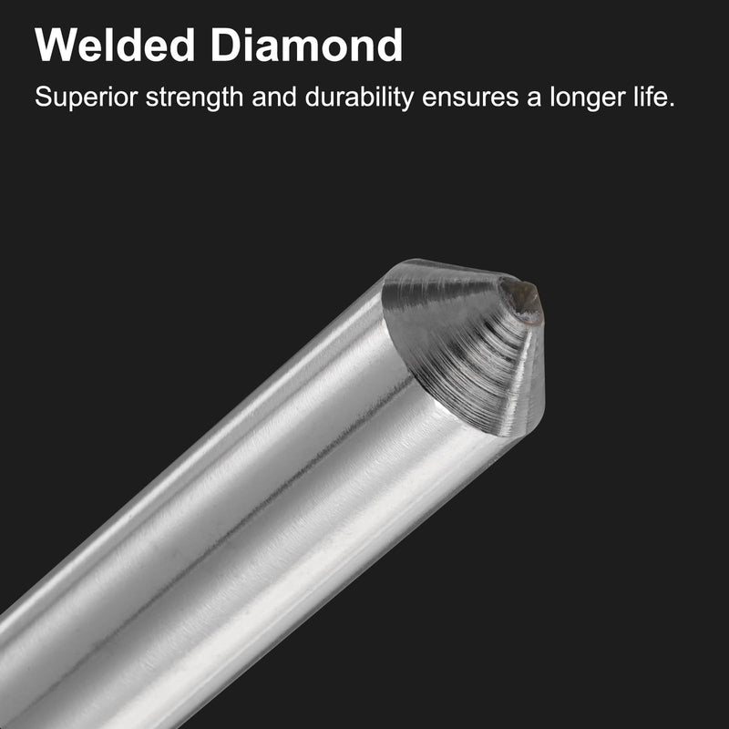 [Australia - AusPower] - uxcell 5pcs Diamond Dressers, 12mm x 47mm (15/32" x 1-7/8") Single Tapered Point Grinding Wheel Round Pen Welded Diamond Dressing Tools, Silver Tone 15/32" x 1-7/8" 5 