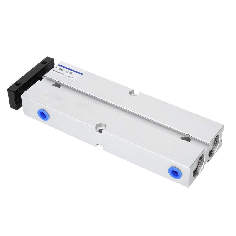 [Australia - AusPower] - Air Cylinder, Aluminum Compact Stroke Air Cylinder Double Action Double Rod Cylinder 10‑200mm Guided Pneumatic Slide Bearing Cushioned(TN16X20‑S) 