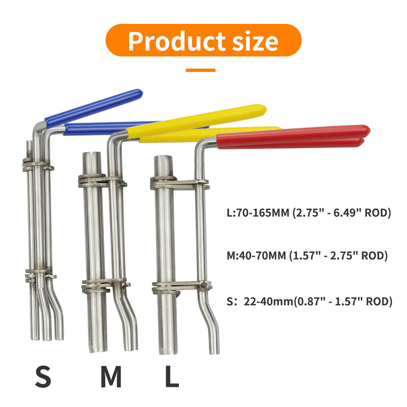 [Australia - AusPower] - Seal Installer Kit 3pc Seal Installation Tool Large, Medium and Small Hydraulic Cylinder Seal Tool Hydraulic Cylinder Tools With Rubber Protection Handle Anti-slip 