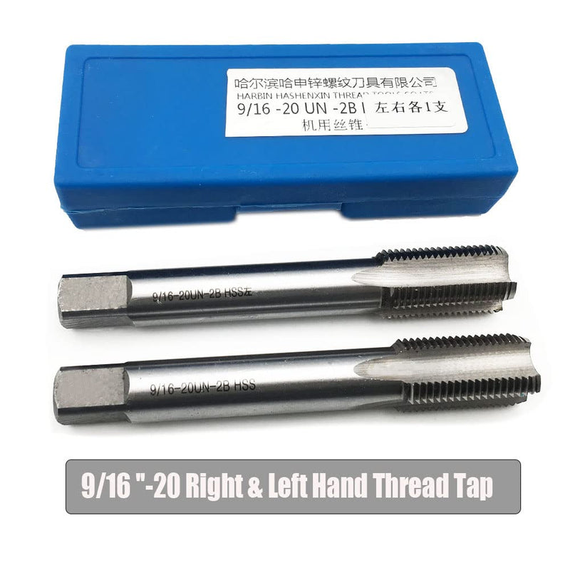 [Australia - AusPower] - 9/16-20 Right & Left Hand Thread Tap HSS set 9/16'' - 20 TPI For Bike Crank Repair 