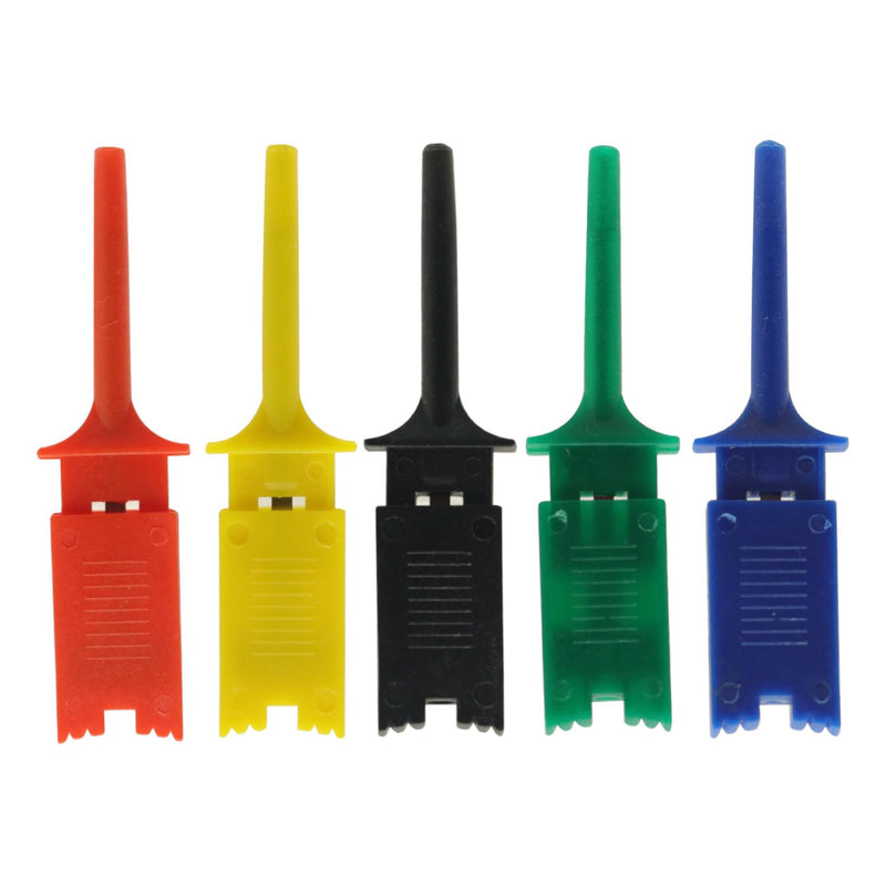 [Australia - AusPower] - 10PCS Test Hook SMD IC 5 Colors Clip Grabbers Test Probe for Electronic Testing Grabber Crocodile Clip Hook Test Clip 
