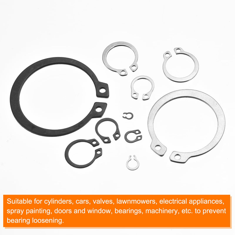 [Australia - AusPower] - uxcell 20 Pcs External Retaining Rings, 31.5mm 304 Stainless Steel External Circlip Snap Rings Round Wire Snap Rings for Valves Electrical Appliances, Silver 