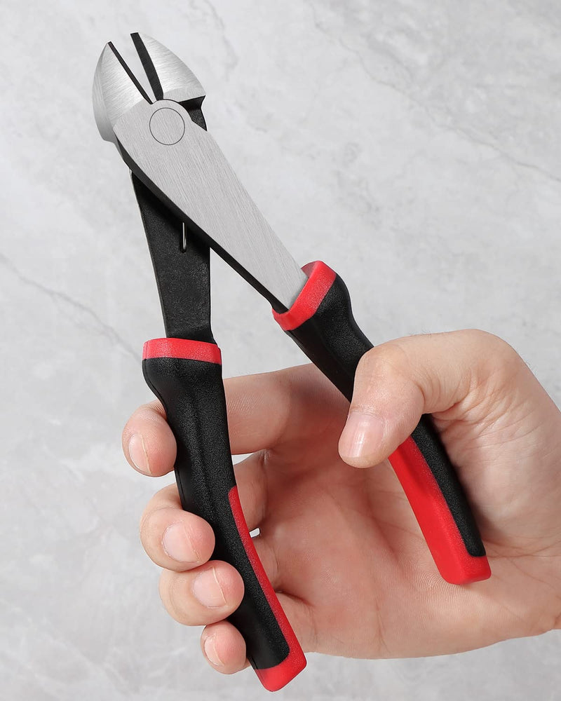 [Australia - AusPower] - IGAN 7-inch Wire Cutters, Spring-loaded Side Cutters Dikes, Ultra Tough and Durable Diagonal Cutting Pliers in CRV Steel, Heavy Duty Cutting Pliers for Electrical, Artificial Flowers and Homes 7''x1 