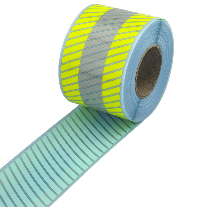 JINBING Reflective Heat Transfer Vinyl Stripes Fluorescent Yellow with Silver Reflective Strip Elastic Iron On Tape for Clothing 2 inch x 33feet