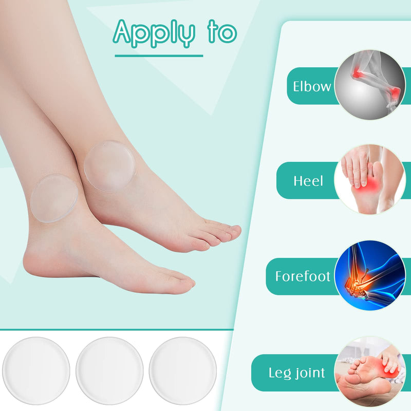 [Australia - AusPower] - Sotiff 4 Pieces Hockey Ankle Gel Pads Skate Gel Discs for Boots Ankle Protector Brace Skate Accessories for Ice Riding Ski, 2.48 Inch Round 