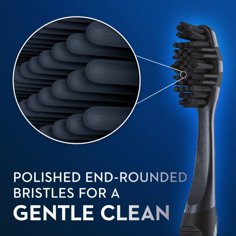 [Australia - AusPower] - Oral-B Charcoal Toothbrushes, Medium 2ct 1 Count (Pack of 2) 