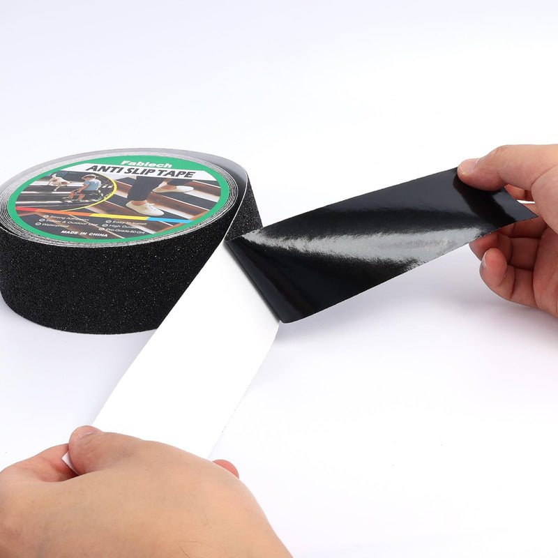 2" x 35' Heavy Duty Anti Slip Traction Tape, Waterproof High Grip Non Skid Strips for Indoor Outdoor Steps, Stairs, Ramps, Pool Decks and Garage black 2"×35FT