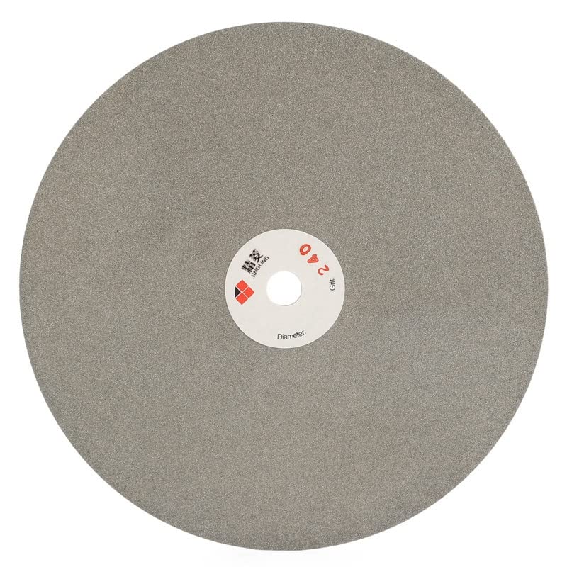 JINGLING 8" Inch 200mm Diamond Grinding Discs 240 Grit Flat Lap Disk Lapping Plate Wheels Sanding Pads Grinder Wheel Lapidary Tools for Stone Pottery Ceramics Grit 240