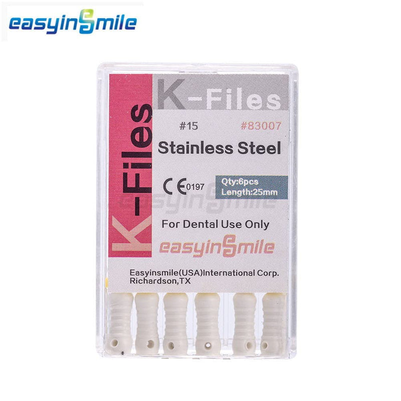 [Australia - AusPower] - Dental 5 Boxes Endodontic Root Canal Hand K Files Stainless Steel Endo Root Canal Files (15#) 15# 