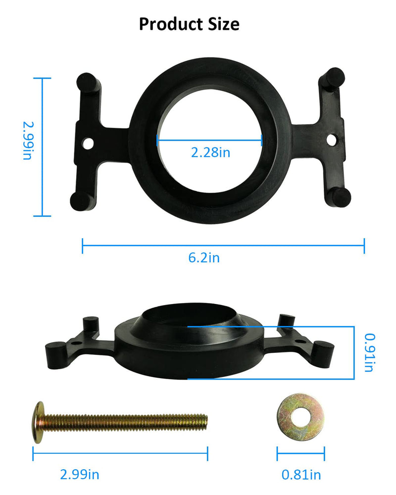 04-3817 Toilet Tank to Bowl Bolt Set Fit for Eljer Toilet and Most Flush Valve Opening Toilet Tanks with Gasket Solid Brass Kits