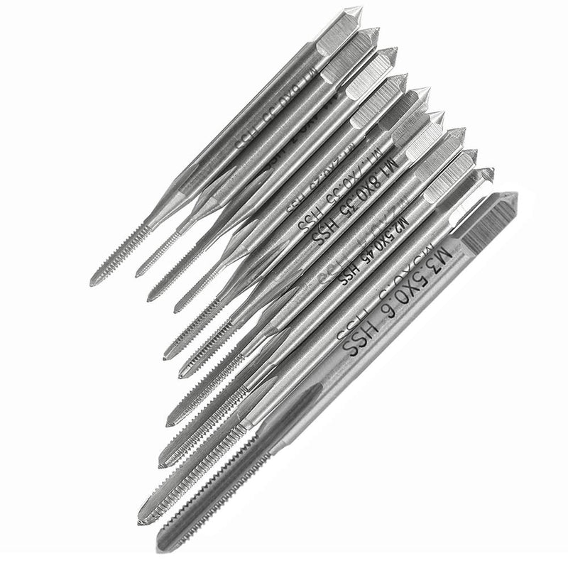 [Australia - AusPower] - Yakamoz 10pcs Micro Taps Bits Mini Machine Screw Drill Tap Set Metric Thread Screws Plug Bit Small Tapping Bits Tool 