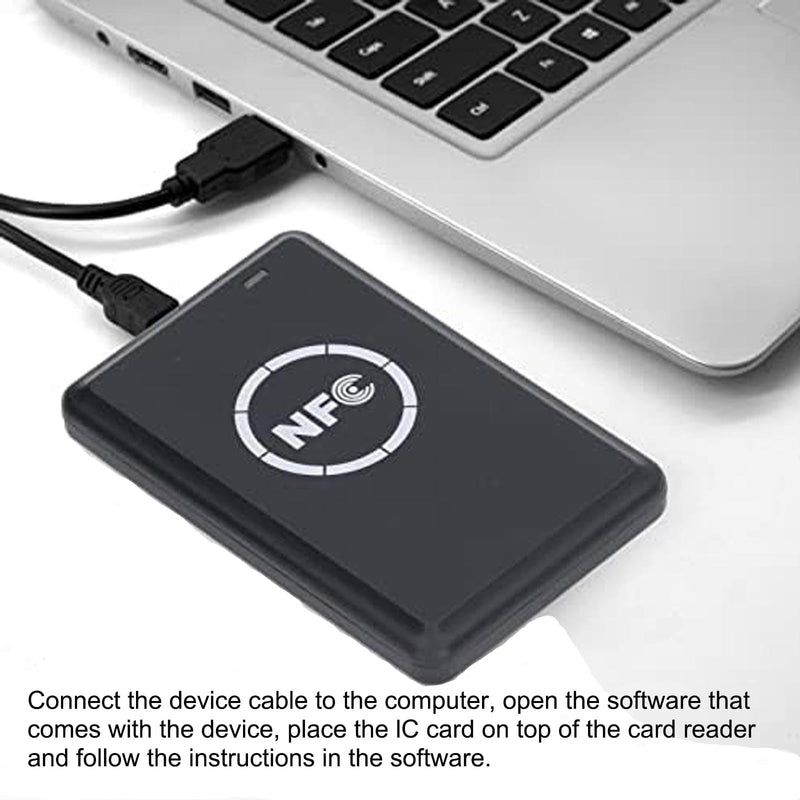 [Australia - AusPower] - RFID NFC Reader Writer,Handheld 125khz 13.56Khz Key fob Smart Reader Writer,Copier,ICID Dual Band Usage,LED Light Prompt and USB Full Speed Interface 