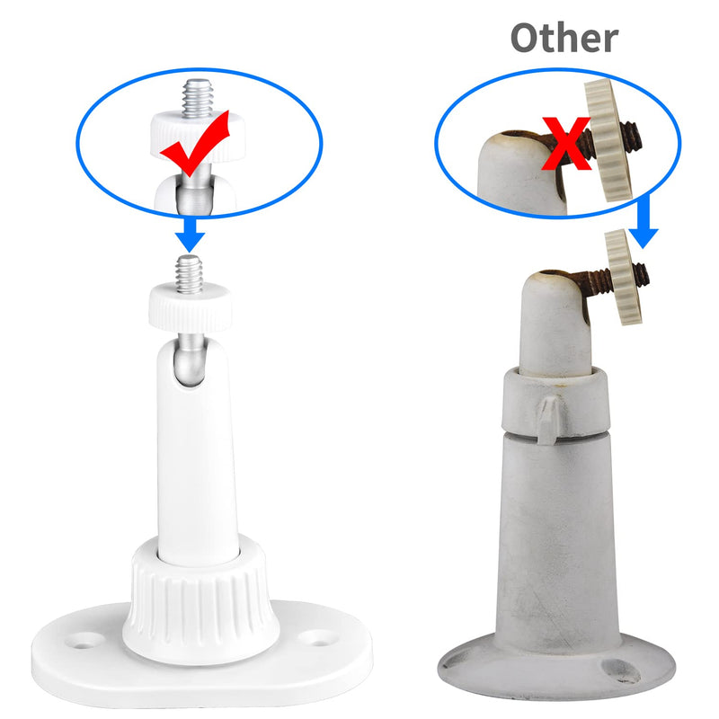 [Australia - AusPower] - 2Pack Strong Adhesive Wall Mount Compatible with Ring Stick Up Cam Wired/Battery and Ring Indoor Cam HD Security Camera,360 Degree Adjustable Mounting Bracket for Camera with 1/4 Screw Head 