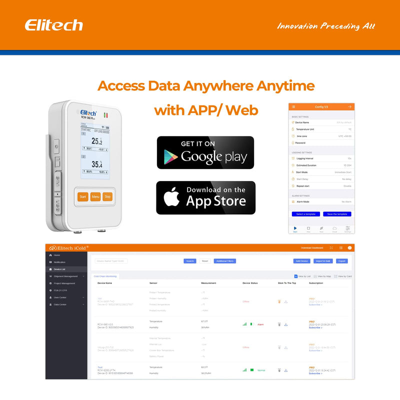 [Australia - AusPower] - Elitech RCW-360Plus-WG-DC 【One Temperature Probe】Probe Length: 5m(16.4ft). Measuring Range: -40~85℃(-40~185℉), Accuracy: ±0.5℃(0.9℉), TD3X-TE-H Separated Probe(1pcs) Single Temp Probe 1 