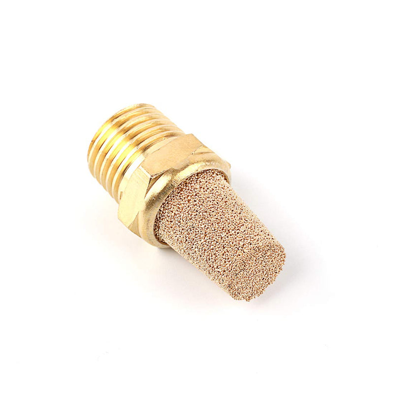 [Australia - AusPower] - SNS PST-N02 Male Thread 1/4 NPT Brass Pneumatic Exhaust Muffler Silencer 10 PCS Per Pack 