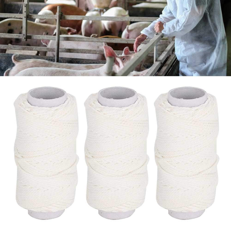 [Australia - AusPower] - Surgical Suture Material, Silk 4.5 x 2 x 2 cm, 3 Pcs/Set, Easy to Remove Veterinary Suture Thread for Cattle (18 Gauge Suture) 