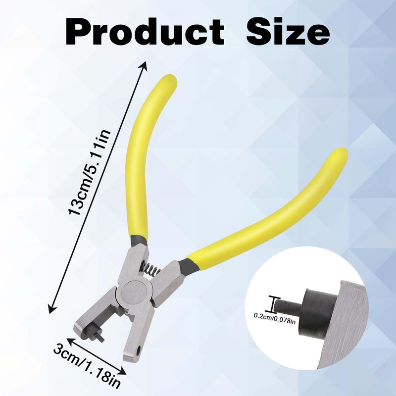 [Australia - AusPower] - Watch Band Leather Hole Punch Plier Universal 2.0mm Shoe Strap Hole Puncher Wrist Belt Punch Hole Tool Puncher Pliers Repair Tools Suitable for Belts, Shoes, Fabric, DIY Crafts Projects, Dog Collars 