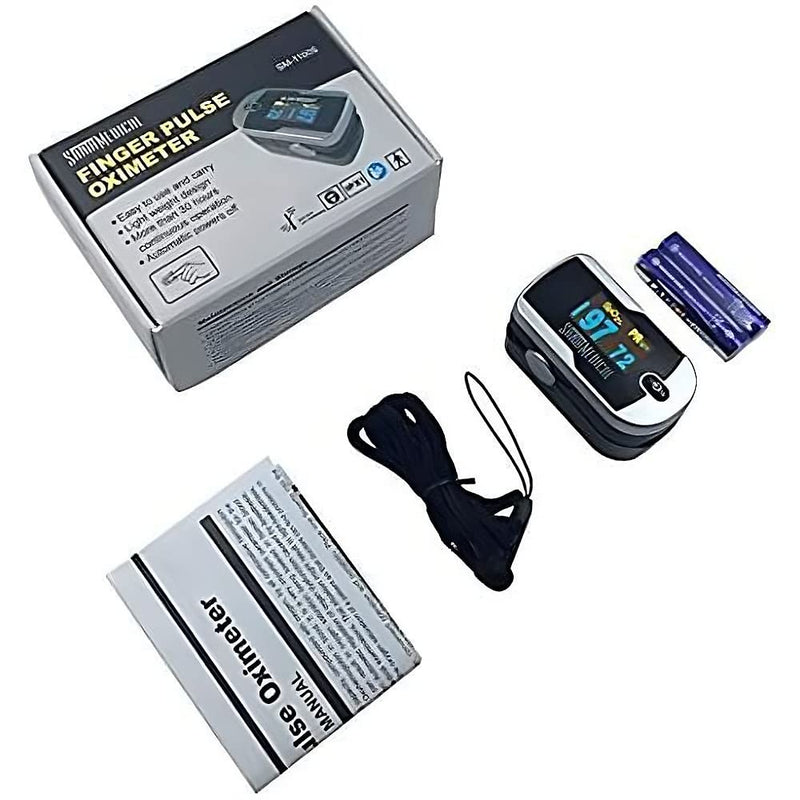 [Australia - AusPower] - Santamedical Generation 2 Fingertip Pulse Oximeter Oximetry Blood Oxygen Saturation Monitor with Batteries and Lanyard 
