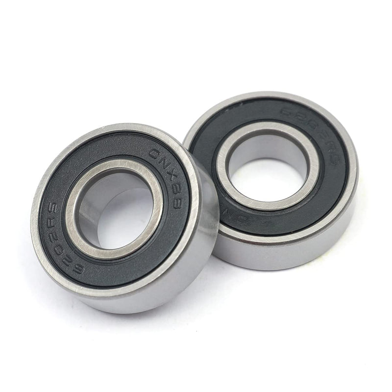 [Australia - AusPower] - 10 PCS 6202-2RS Double Rubber Sealed Bearings 15x35x11mm, Deep Groove Ball Bearings 15x35x11mm, Deep Groove Ball Bearing ABCE-3 Pre-Lubricated, Chromium Bearing Steel (6202-2RS, 10) 