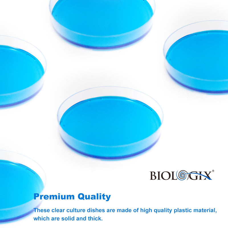 100 Pack Petri Dishes with Lids, 60x15mm Sterile Petri Dishes, Plastic Petri Dishes, 3 Vents Petri Dish, Thick Culture Petri Dishes for Lab Science Experiment, Microbiology 60×15mm 100