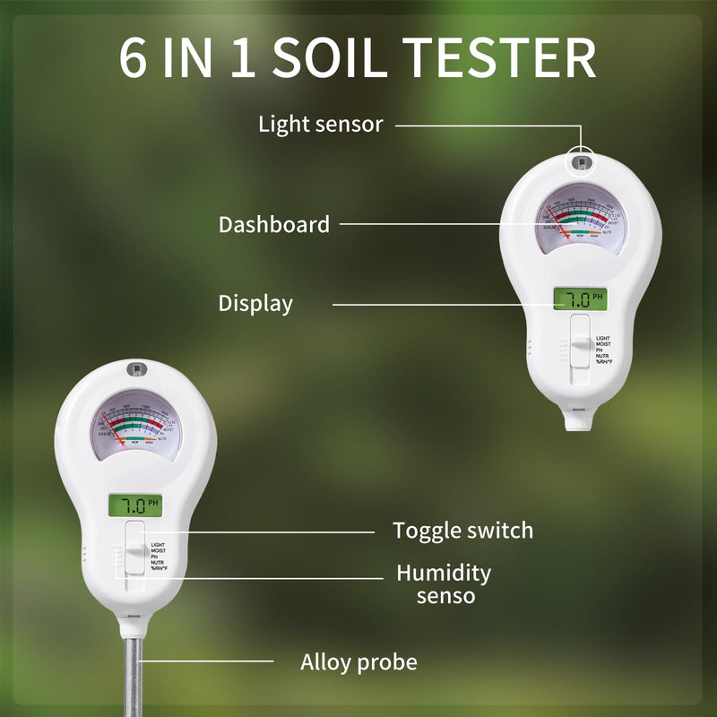 Soil Moisture Meter, Plant Water Monitor, Hygrometer Sensor for Gardening, Farming, Indoor and Outdoor Plants (Basic Style) Basic style