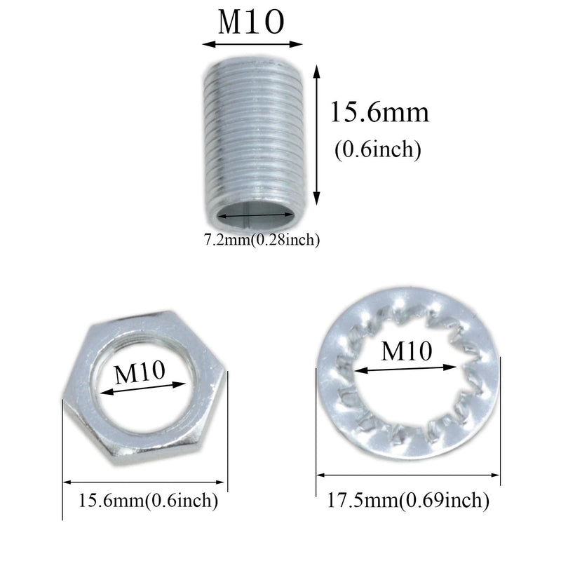 [Australia - AusPower] - Light Fixture Hooks Ring Nut Lifting Ring Nut Eye Nuts Lamp Nut M10 Thread Bronze Ring Hanging Light Ring Lighting Chandelier Replacement Parts Swag Light Kit 4 Set 