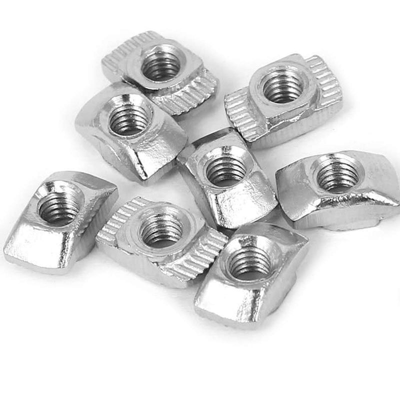 [Australia - AusPower] - 50Pcs 4040 Series M8 T Nuts, T Slot Nut Hammer Head Fastener Nut, Nickel Plated Carbon Steel Nut for Aluminum Profile(4040 Series M8) 