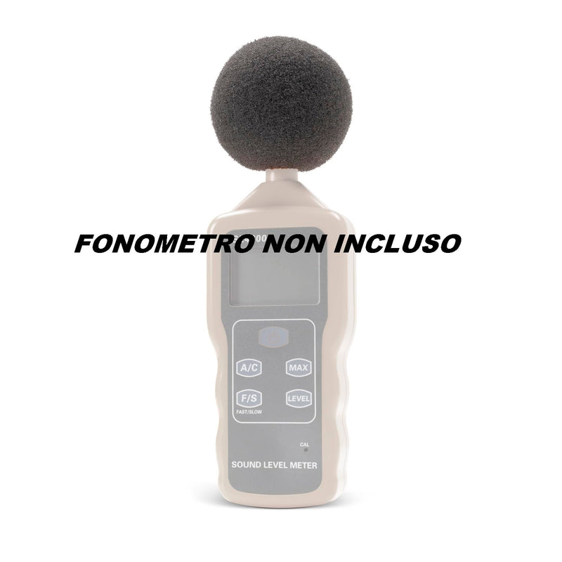 Professional wind protection sponge for sound level meters, wind protection sponge, diameter approx. 62 mm, inner hole 10 mm, optimal protection for precise audio measurements