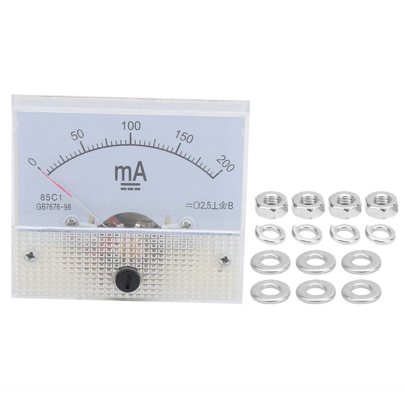 [Australia - AusPower] - 85C1 DC 0-200MA Ammeter Panel Amp Meter Pointer DC Ammeter Head Ampere Meter Analog Current Panel Meter 