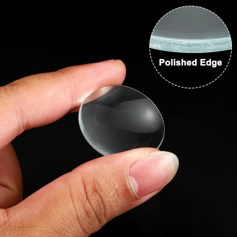 [Australia - AusPower] - PATIKIL 2" (50mm) Focal Length Double Convex Lens, 3 Pcs 30mm Diameter 5mm Height Glass Optically Polished Round Edges Lens for Physics Experiment, Clear 