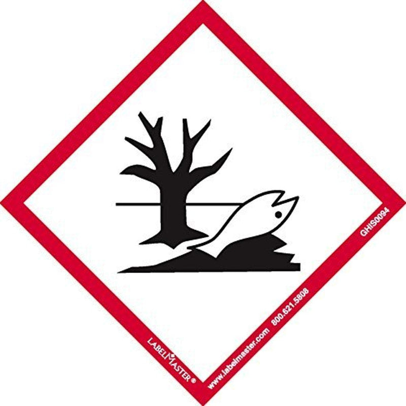 Labelmaster GHIS0094 GHS Label, Environment, PVC-Free Film, 101 mm x 101 mm (Pack of 50)