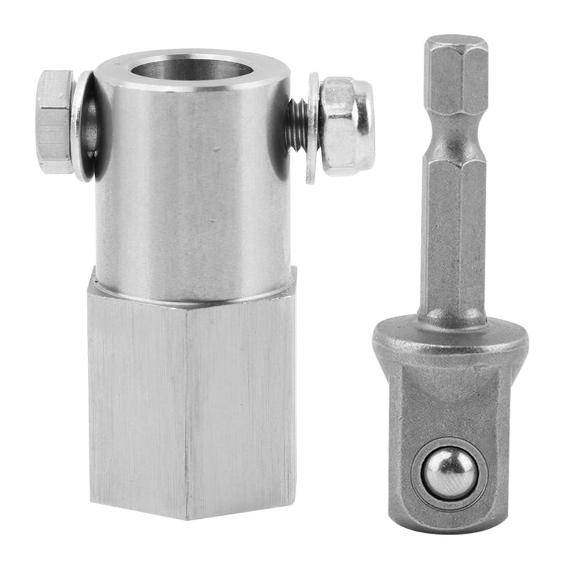 [Australia - AusPower] - Upgraded Stainless Steel Trailer Jack Drill Adapter with Top Wind Crank Handle and Cordless Drill Adapter - 1/2 Inch Socket Adapter Bit Included 