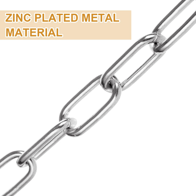 [Australia - AusPower] - 8M 304 Stainless Steel Chain, 1/8In × 26.25Ft Heavy Duty Chain Links 3mm Small Metal Chain Link Chain for Plants, Camping, Clothes & Mirror Hanging, Pet Dog, Bird Feeder Planters Signs 