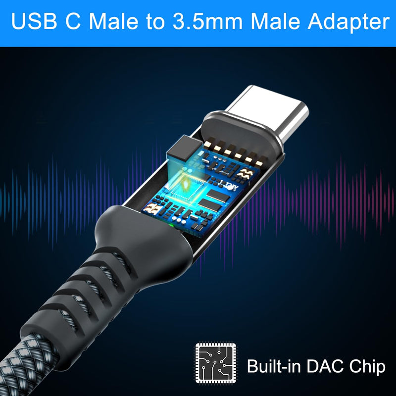 [Australia - AusPower] - USB C aux Cord for Samsung s21 Audio Jack usbc to aux Cord Headphone Adapter for Google Pixel 3/4/4 XL, Moto Z, Samsung Galaxy S20 ultra/S20+/S20/S10+/S9+/Note 10+/10 -1m… White 