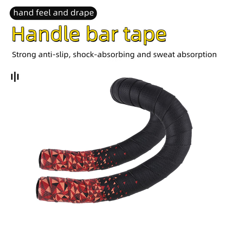 Bike Handlebar Tapes, Red, 2-Roll | Road Mountain Bicycle, Soft PU+EVA, Anti-Slip, Shock-Proof, Cushioned Comfort