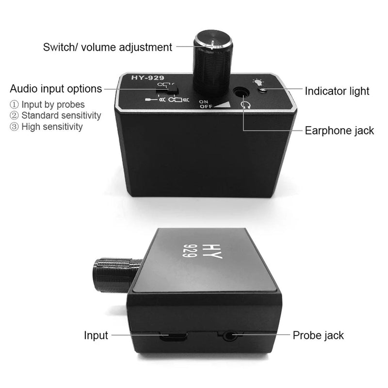 [Australia - AusPower] - Water Leak Detector, Underground Water Leak Detector with Headset, AC100?240V, for Tube Construction, Water Leakage Detection Construction Pipelines 