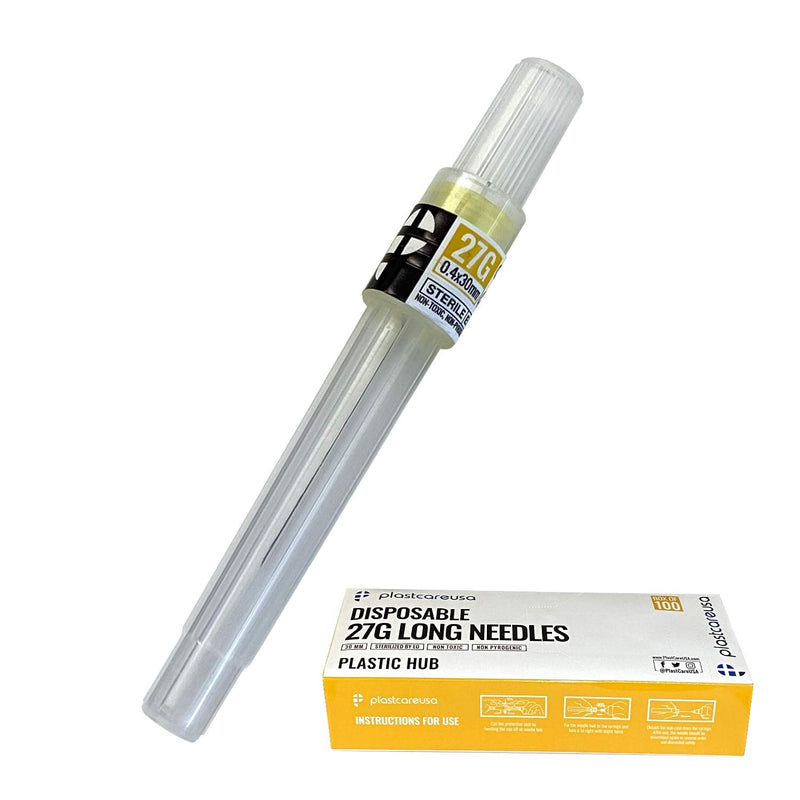 [Australia - AusPower] - 100 Disposable Dental Needles in Perforated Box (27G Long), Length 30mm 27G Long 