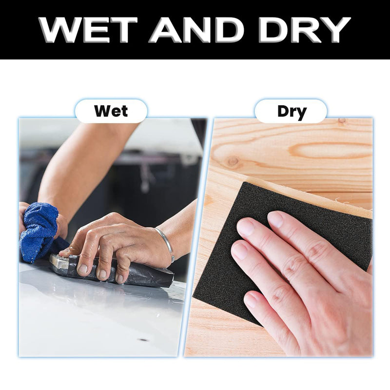 [Australia - AusPower] - STEBRUAM Professional Sandpaper Set 400 Grit, 21 Pieces Wet and Dry Sandpaper for Car/Wooden Furniture/Stone/Paint/Metal/Glass, 23 x 9 cm Emery Paper Silicon Carbide 21 Sheets 400 Grit 
