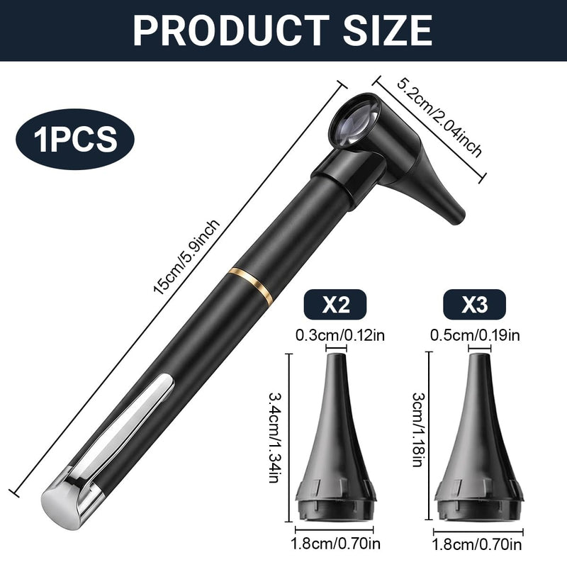 Zolara Mini Otoscope, Otoscope with Light, Portable Ear Care with 5 Otoscope Covers, Stylo Otoscope, for L'examen de L'oreille