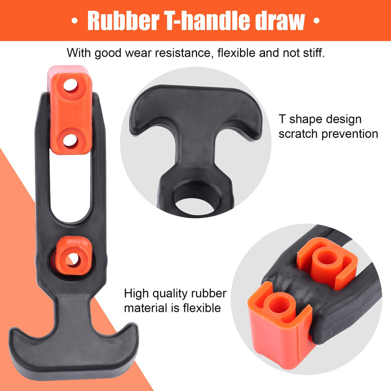 [Australia - AusPower] - Rubber Flexible Latches with Brackets for Tool Box, Cooler, Golf Cart, 2 PCS 