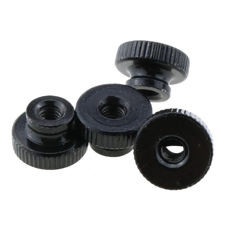 [Australia - AusPower] - 10pcs Knurled Thumb Nuts M5 x 0.8mm Black Metal Round Knobs Hand Nuts for 3D Printer Parts 
