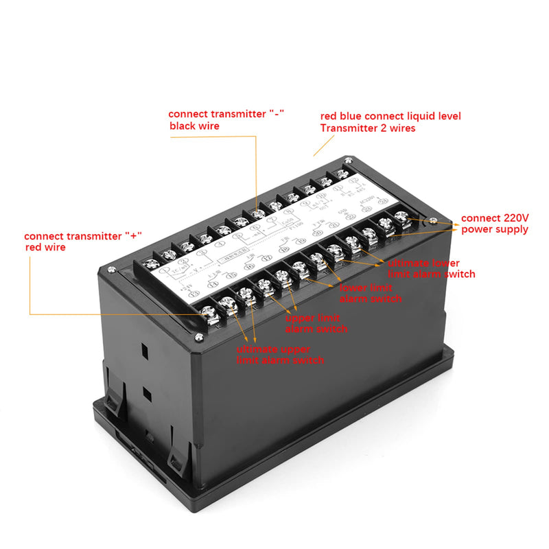 [Australia - AusPower] - Intelligent Pressure Controller with Light Column Display for Water Oil Level Measurement 4-20MA Output Stainless Steel Sensor for Water Plants Sewage Treatment Reservoirs Rivers Seas Industrial Syste 