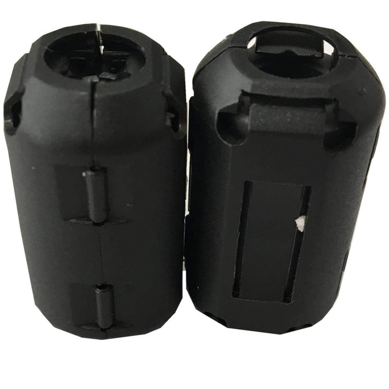 [Australia - AusPower] - 10pcs Inner 9mm 0.35'' Ferrite Clip Noise Filter Ferrite Bead Ferrite Clamps Chokes Ferrite Ring Ferrite Snap Black 