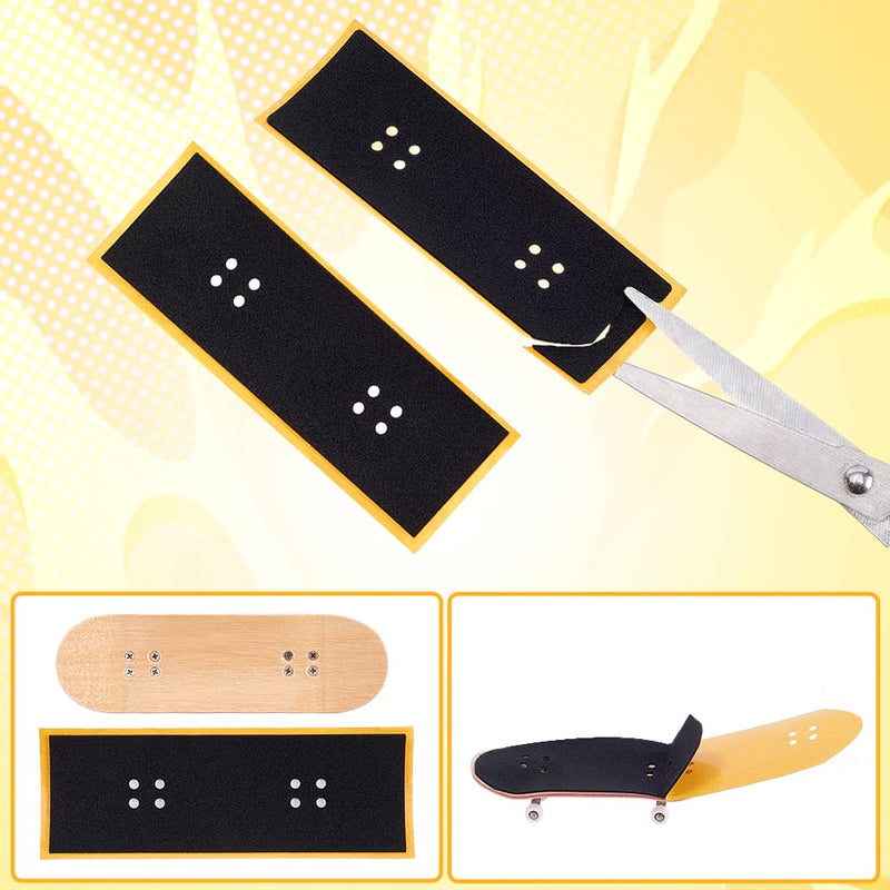 20Pcs Easy Peel Foam Grip Tape Polyethylene Fingerboard Grip Tape Anti-Slip Stickers Adhesive Backing Black Skateboard Adhesive Stickers for Fingerboard Skateboard Obstacles DIY Craft